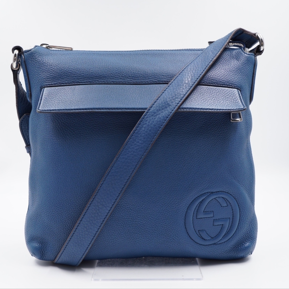 Gucci Double G Blue Crossbody Bag